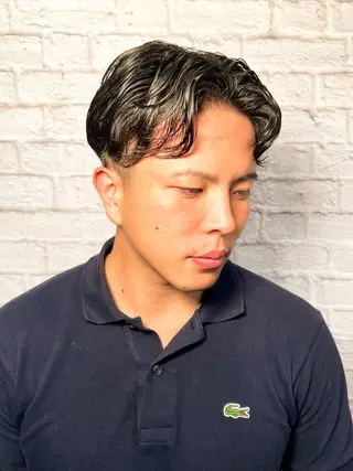 ショート カラー パーマ ヘアアレンジ メンズ キッズ メンズカット/パーマ 山崎航平💈のヘアスタイル