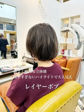 ショート カラー newline銀座所属・👑銀座ショート/ 絶壁補正/金子涼👑のヘアスタイル