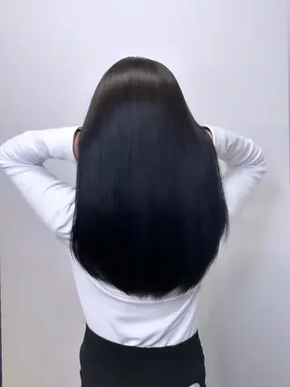 セミロング カラー ヘアアレンジ 髪質改善/レイヤー 縮毛矯正/ケラチン耀のヘアスタイル