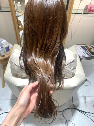 ロング カラー 安永 涼のヘアスタイル