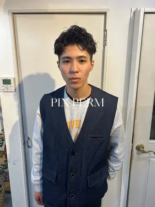 ショート パーマ メンズ 💈メンズ短髪特化 ✂︎伊藤大輝💈のヘアスタイル