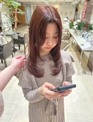 ロング カラー ありむらもえ/ 透明感カラーのヘアスタイル