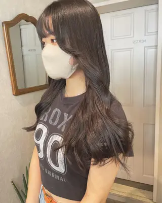 ロング カラー ヘアアレンジ トレンドレイヤー カット/mihoのヘアスタイル