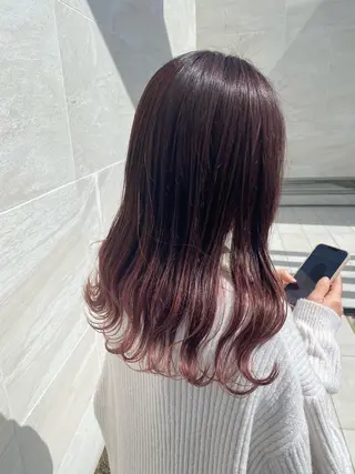 ロング カラー 中川 茜里のヘアスタイル