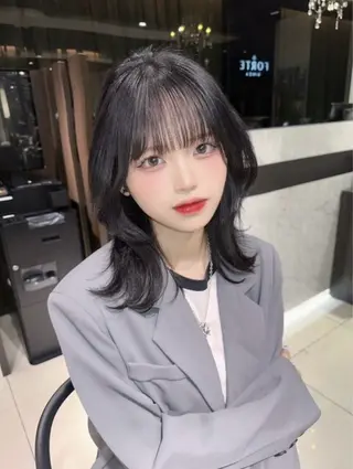 ミディアム オリーブ/韓国風 まつパ/himariのマツエク・マツパデザイン