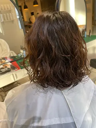 ミディアム パーマ &SONS 小林亨のヘアスタイル