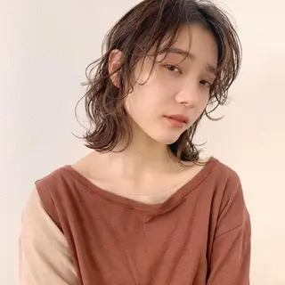 ミディアム パーマ 🌿FREE FLAP　小林奏音のヘアスタイル