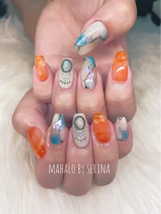 ミディアム カラー ネイル SUNNY BAE. SERINAのネイルデザイン