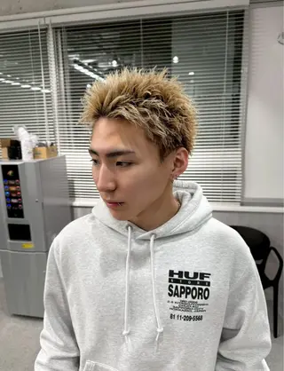 ショート カラー パーマ ヘアアレンジ メンズ キッズ なんじょう せなのヘアスタイル