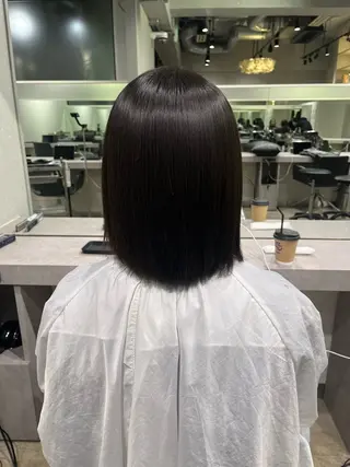 ミディアム パーマ 縮毛矯正 特化生田のヘアスタイル