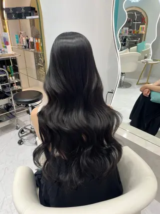 ロング カラー 𝑹𝒊𝒉𝒐🎀 名駅/大人韓国ヘアのヘアスタイル