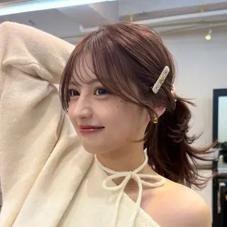 ロング 顔周り/くびれ巻き /福岡天神/萌歌のヘアスタイル