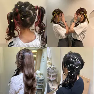 ヘアアレンジ ボウ🪞ヘアセット /メイク/マツパのマツエク・マツパデザイン