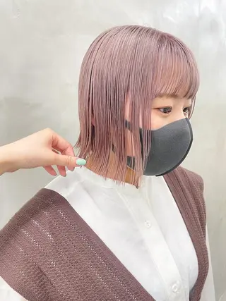 ミディアム カラー パーマ ヘアアレンジ メンズ ハイトーン/レイヤー 🌸さくらのヘアスタイル