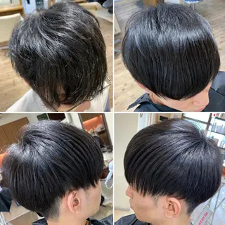 ショート パーマ メンズ 縮毛矯正/山根勇平 /完全マンツーマンのヘアスタイル