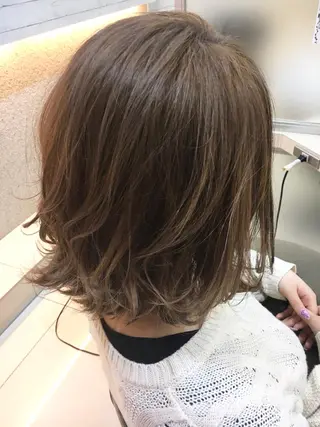 ミディアム カラー 永井 大希のヘアスタイル