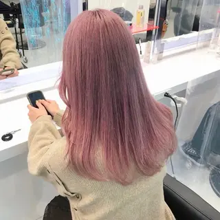 セミロング カラー ヘアアレンジ Ryo横浜韓国ヘア/ 曲がる縮毛矯正特化のヘアスタイル
