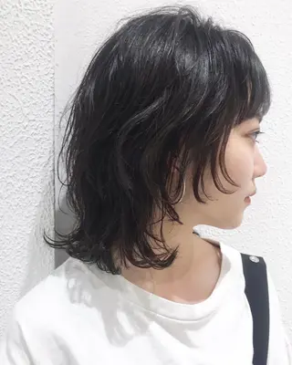 ショート パーマ 当日予約🆗✂︎ ウエモト　タクのヘアスタイル