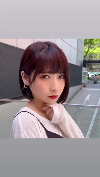 ショート カラー 縮毛矯正・似合わせ タナカ レイヤのヘアスタイル