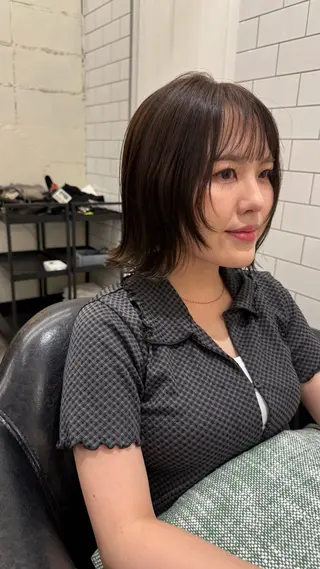 ショート カラー バレイヤージュモデル 募集👒ヨンスクのヘアスタイル