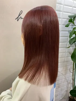 セミロング カラー hub hair レイヤー/透明感のヘアスタイル