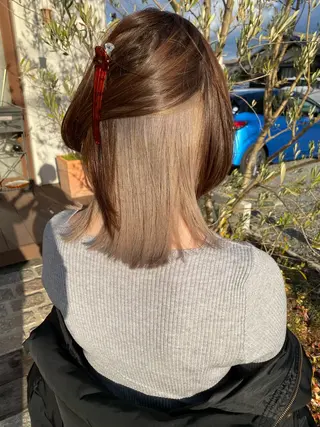 カラー 郁弥モテショート💕 髪質改善ストレートのヘアスタイル