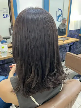 セミロング カラー ヘアアレンジ 🍒透明感カラー/ 艶カラー/さくら🍒のヘアスタイル