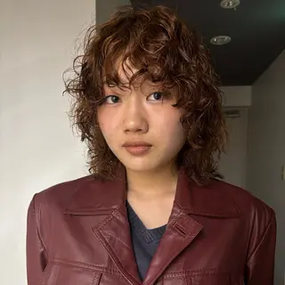 セミロング ラフパーマ/ボブ/ 似合わせヘア/ショウのヘアスタイル