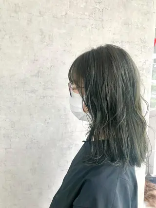 ロング カラー パーマ ヘアアレンジ メンズ キッズ ネイル マツエク・マツパ エビスザキレン／メン ズ／心斎橋🌳のヘアスタイル