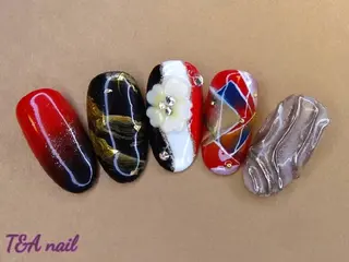ミディアム ネイル T&A nailのネイルデザイン