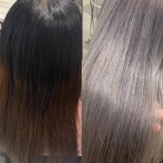 ロング カラー ヘアアレンジ 新宿⌇韓国風ヘア ⌇透明感カラーのヘアスタイル