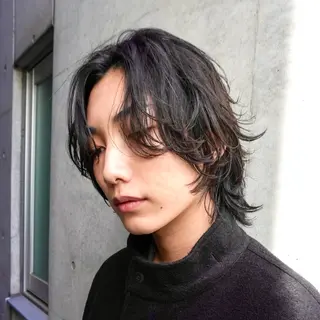 メンズ 海外風 ボブ 透明感カラーtowaのヘアスタイル