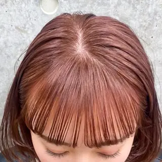 セミロング カラー 🎈ブリーチなし暖色 カラー/レッド/ゆいのヘアスタイル