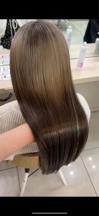 セミロング 髪質改善🫧艶カラー ✨エクステ🎀しゅりのヘアスタイル