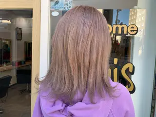 ミディアム カラー パーマ ヘアアレンジ メンズ キッズ ネイル マツエク・マツパ アイブロウ 🤍韓国風レイヤー/ 艶髪🤍鳥越美羽のヘアスタイル