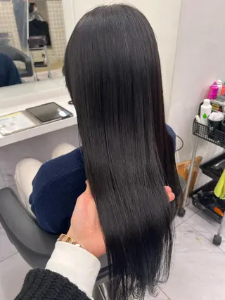 セミロング パーマ ヘアアレンジ マツエク・マツパ アイブロウ 韓国風ベージュ🤎 赤みなし🌿横浜🤎のヘアスタイル