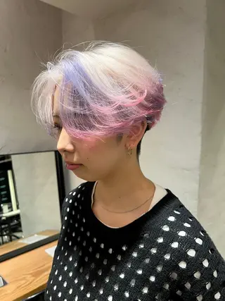 ショート カラー ヘアアレンジ 🍯傷ませないカラー 髪質改善🍯彪雅のヘアスタイル