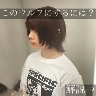 セミロング カラー 🐺ウルフ/レイヤー カット/高嶋湧大のヘアスタイル