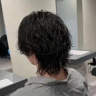 ミディアム パーマ メンズ 🐺ウルフ特化🐺 毛流れパーマ/Ryoのヘアスタイル