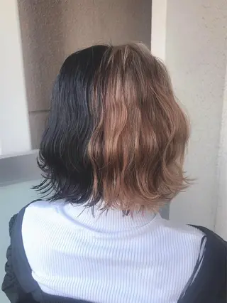 ミディアム カラー 岩谷/ブリーチ 🪽透明感カラーのヘアスタイル