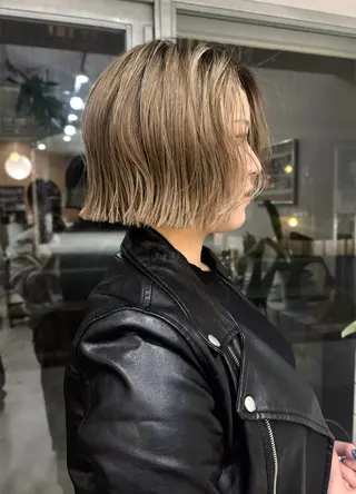 ショート 江坂/レイヤー/ボブ nacaのヘアスタイル