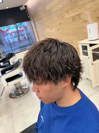 ミディアム パーマ メンズ ブリーチパーマ🌍 正木天のヘアスタイル