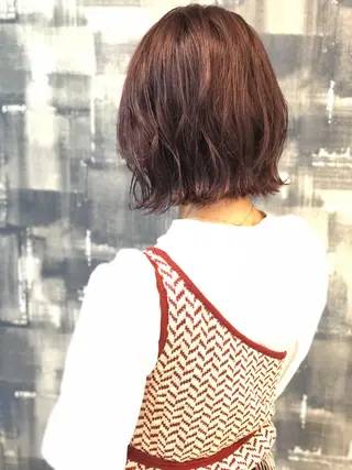 ミディアム カラー 日高 香織のヘアスタイル