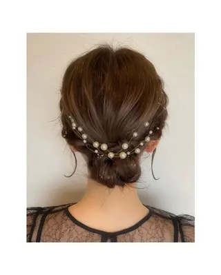 ミディアム ヘアアレンジ 🎀レイヤーカット/ 艶カラー/ﾕｶ🎀のヘアスタイル