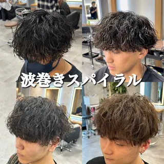 ショート カラー パーマ メンズ メンズ特化 👑YUTAのヘアスタイル
