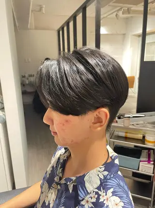 ショート パーマ メンズ key キーのヘアスタイル