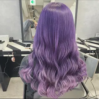 セミロング ブリーチ&エクステ 🥀ケアカラー特化のヘアスタイル