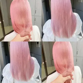 セミロング カラー MOMO艶髪 🩵モテカラーのヘアスタイル