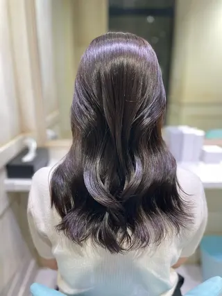 ロング カラー 🌷ピンク/韓国風 暖色カラー ゆい🌷のヘアスタイル