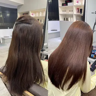 ロング 絶対綺麗な暖色カラー 🎯あります✨増渕✨のヘアスタイル